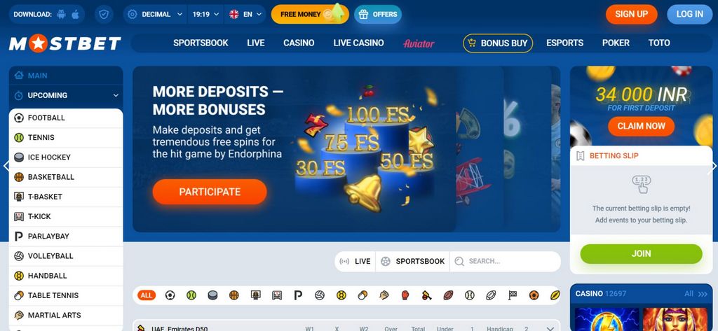 Mostbet & Establecimientos de juegos de azar online y apuestas deportivas